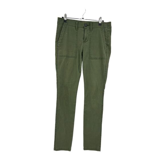 Cabi Pants Womens 4 The Quest Skinny Ankle Olive Green Stretch Cords #5315 - Picture 2 of 6